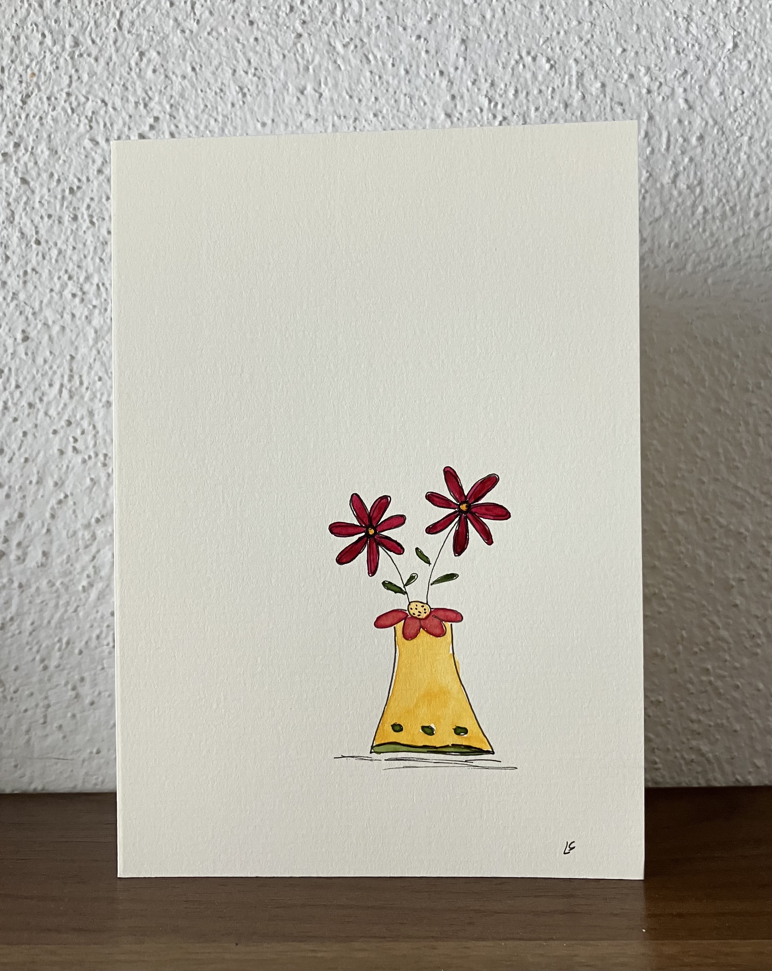 Handbemalte Grußkarte