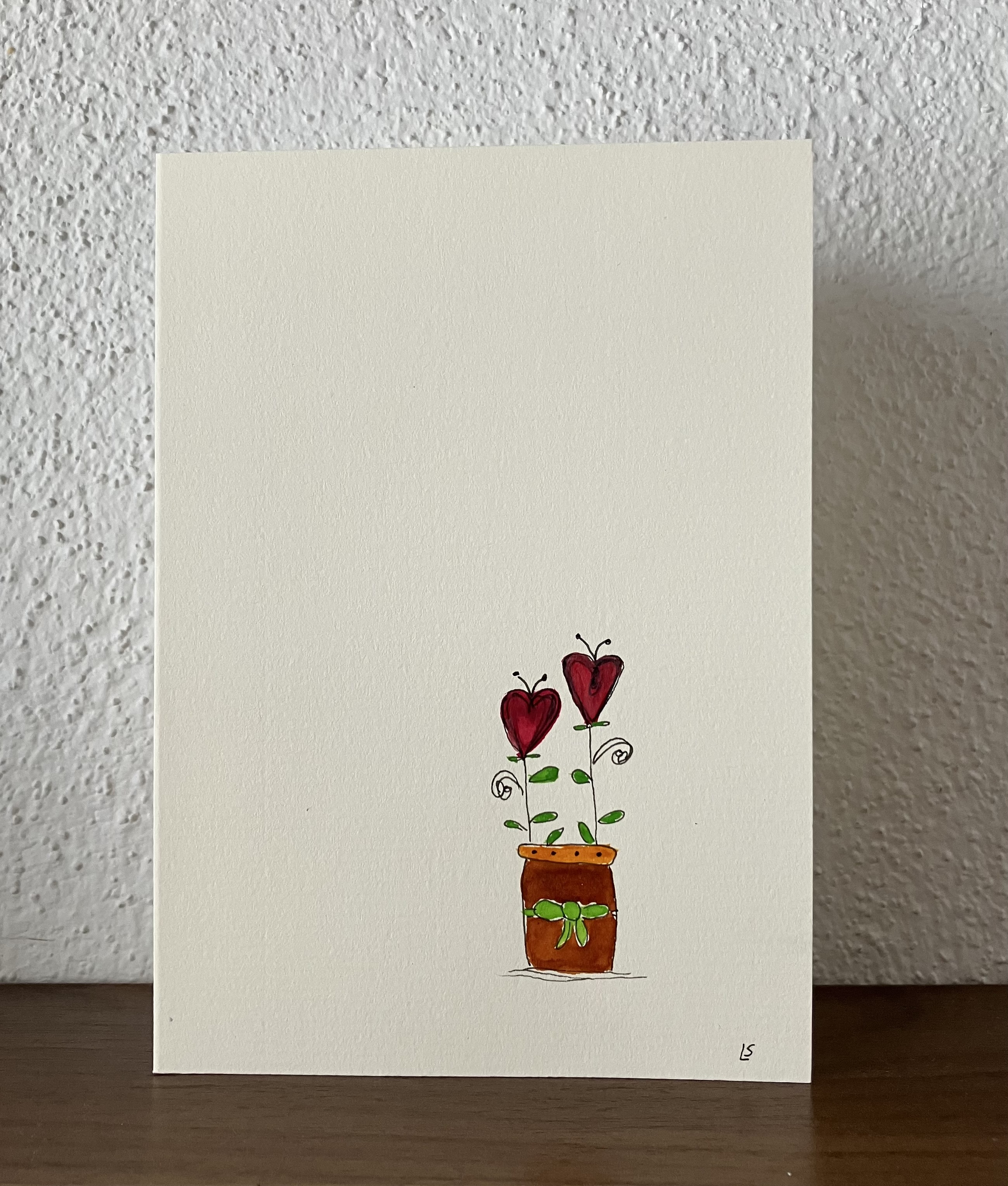 Handbemalte Grußkarte